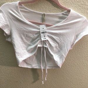 BRAND NEW LF WHITE CROP TOP